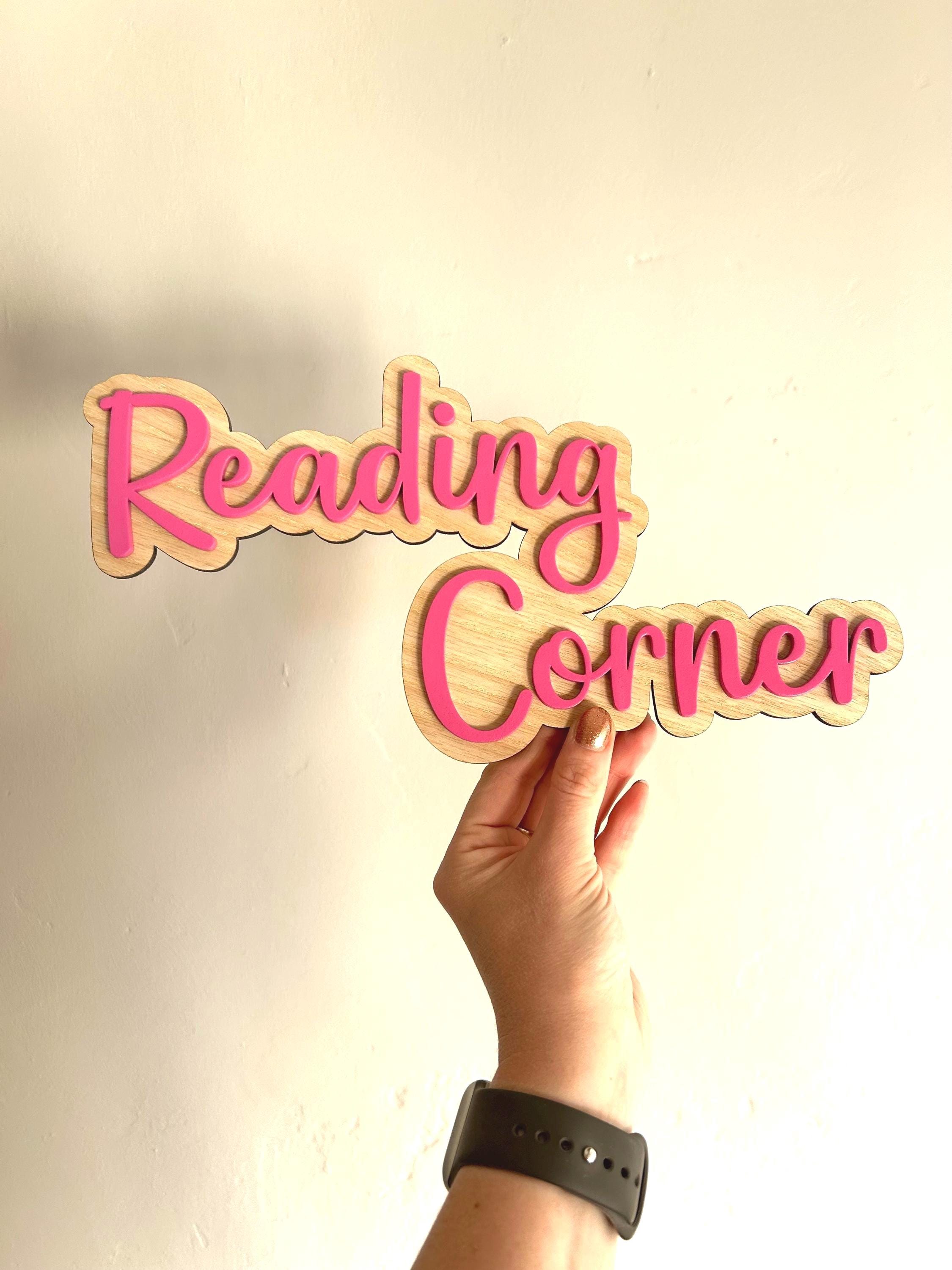 Reading Corner Sign - Wooden Sign for Bedroom or School