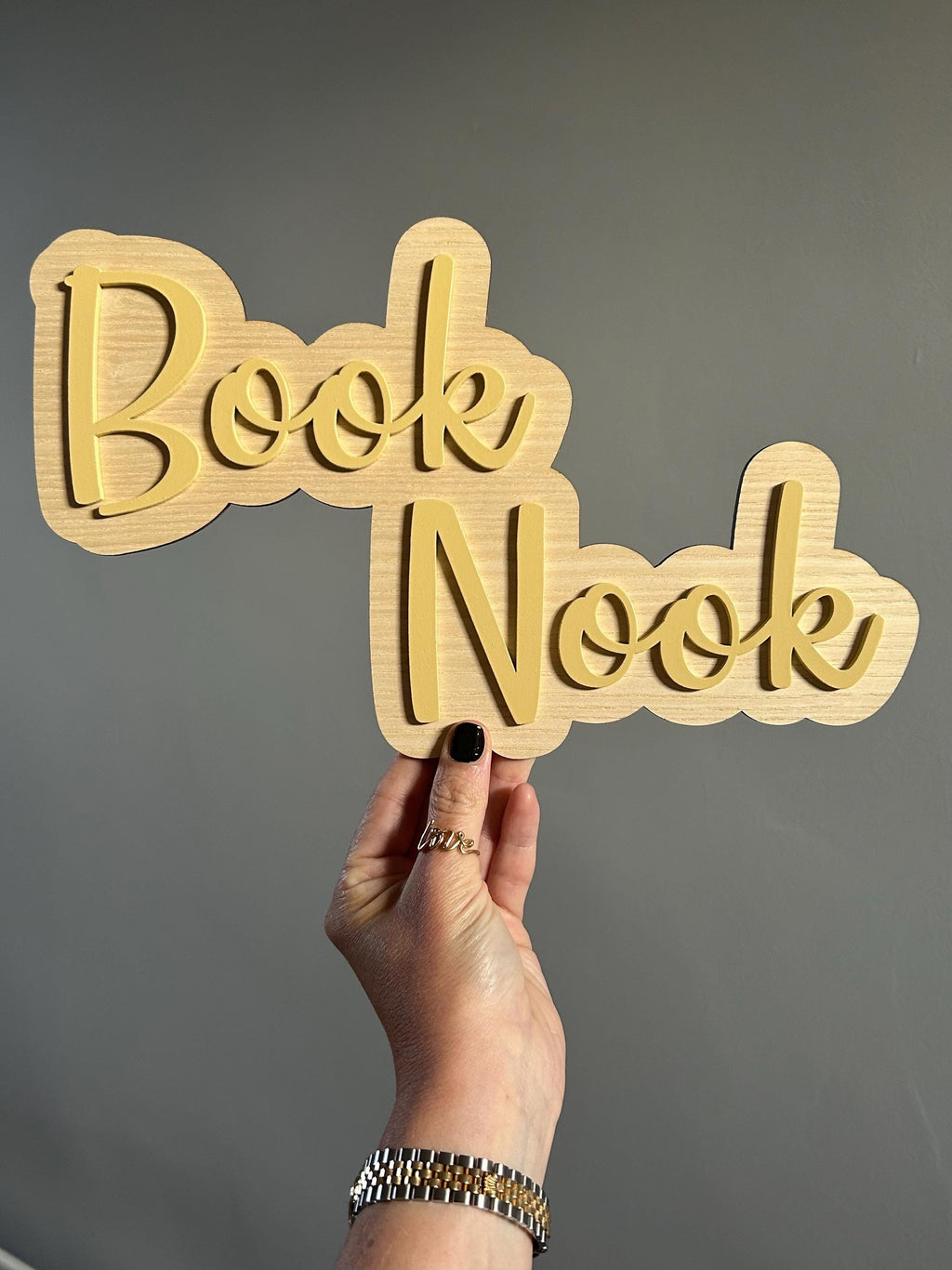 Book Nook Sign - Wooden Sign for Bedroom or School