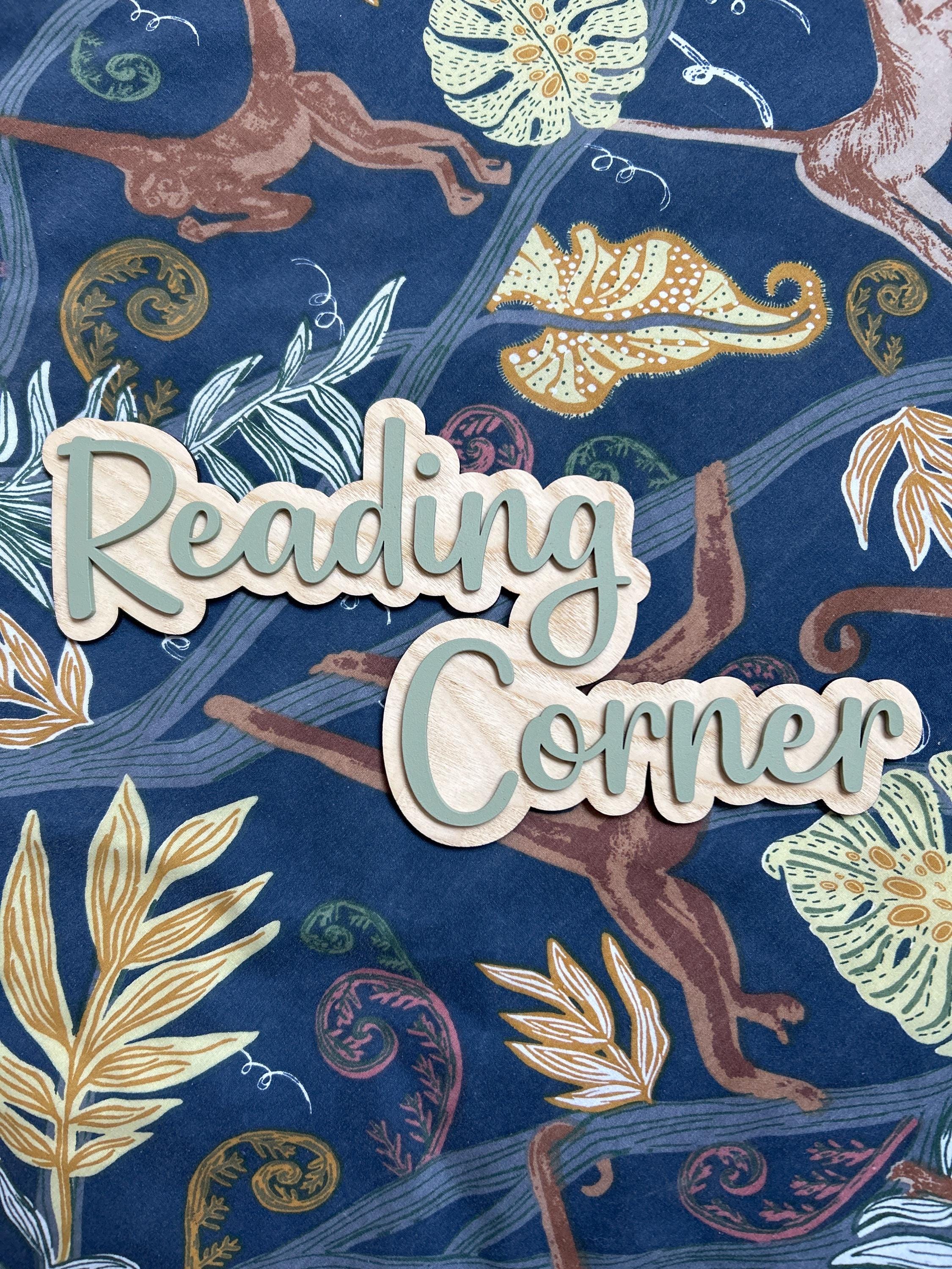 Reading Corner Sign - Wooden Sign for Bedroom or School