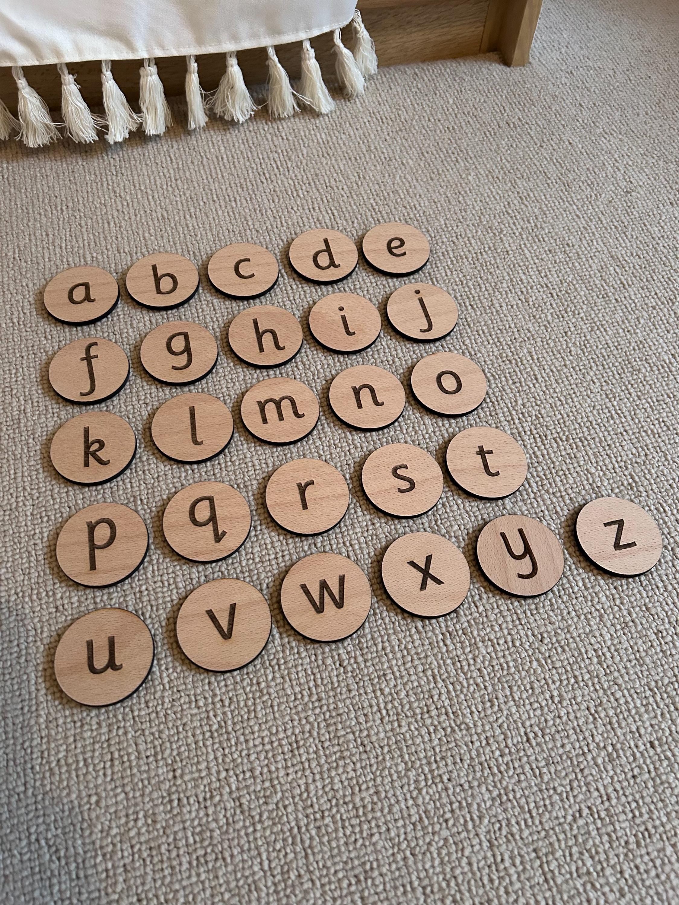 Wooden Alphabet Discs