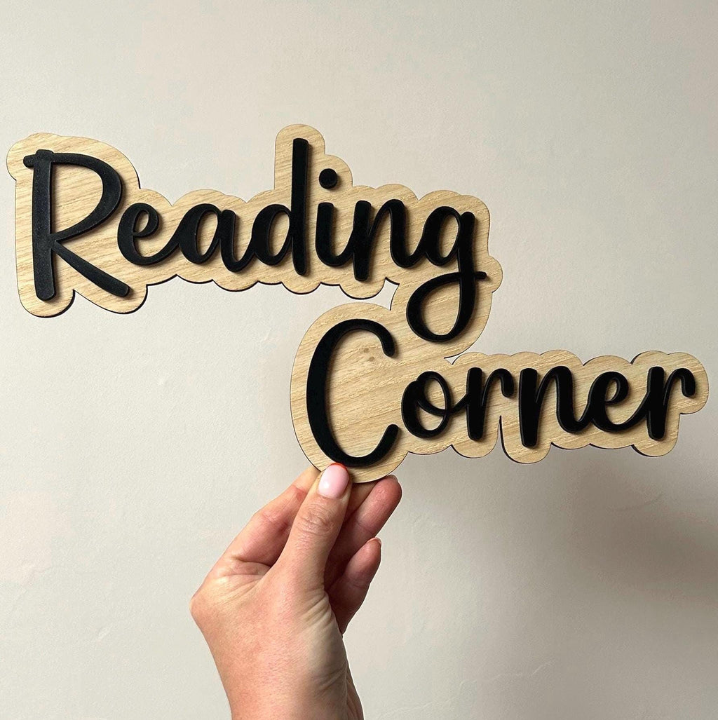 Reading Corner Sign - Wooden Sign for Bedroom or School