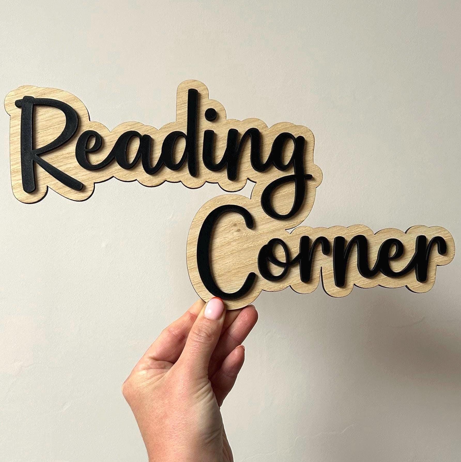 Reading Corner Sign - Wooden Sign for Bedroom or School