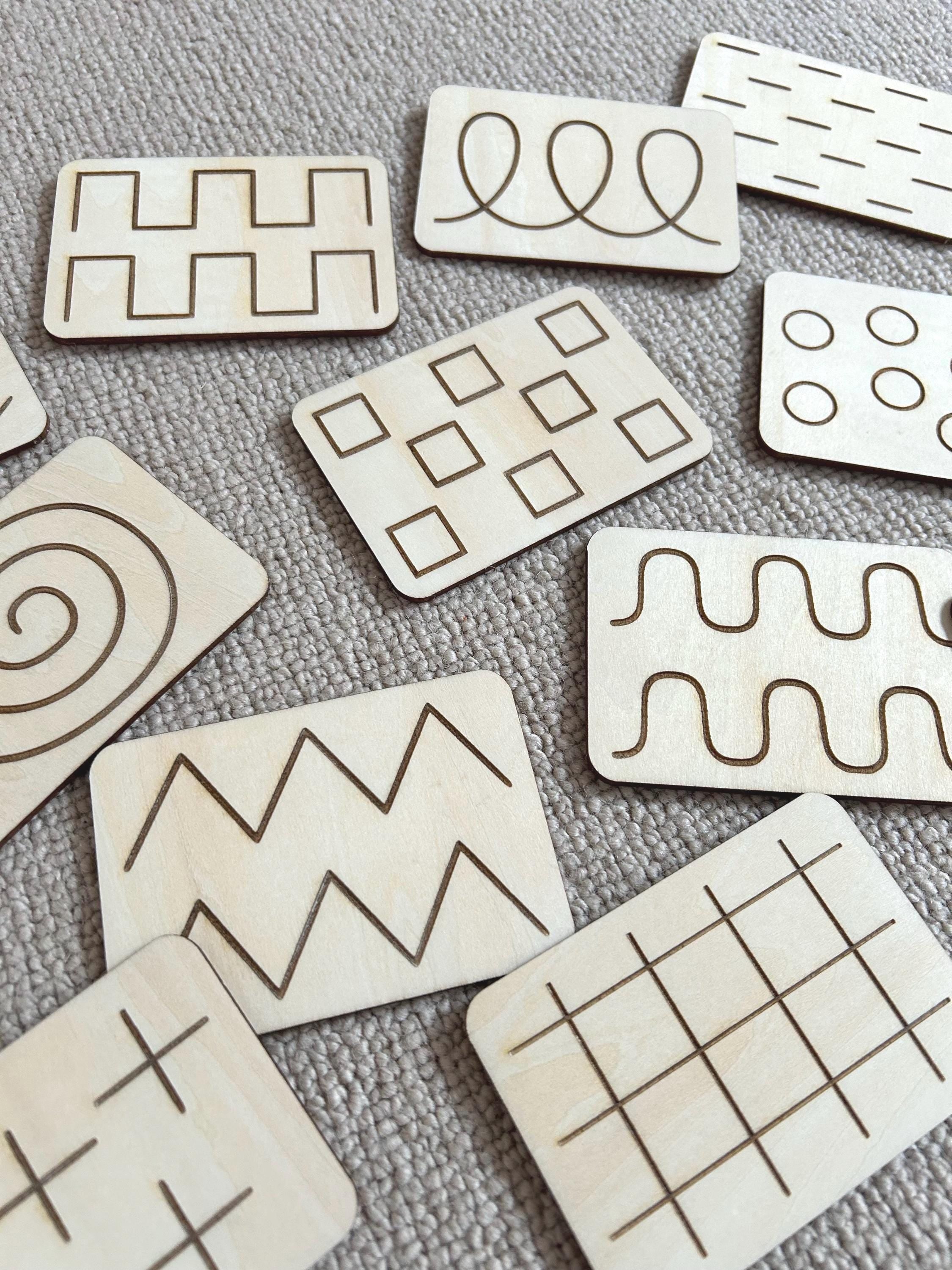 Wooden Mark Making Discs: Early Writing Skills