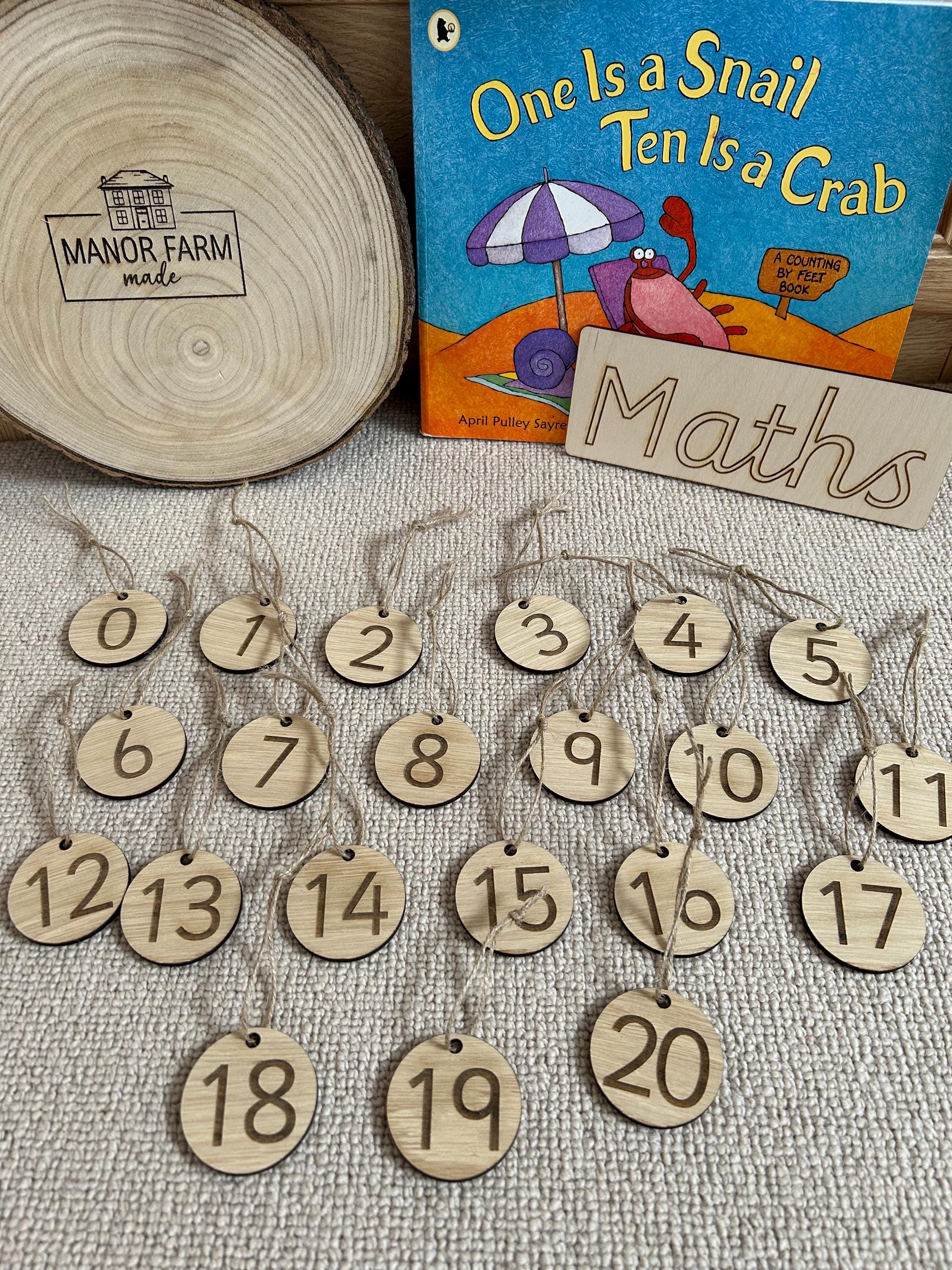 Wooden Number Discs - Numbers to 20