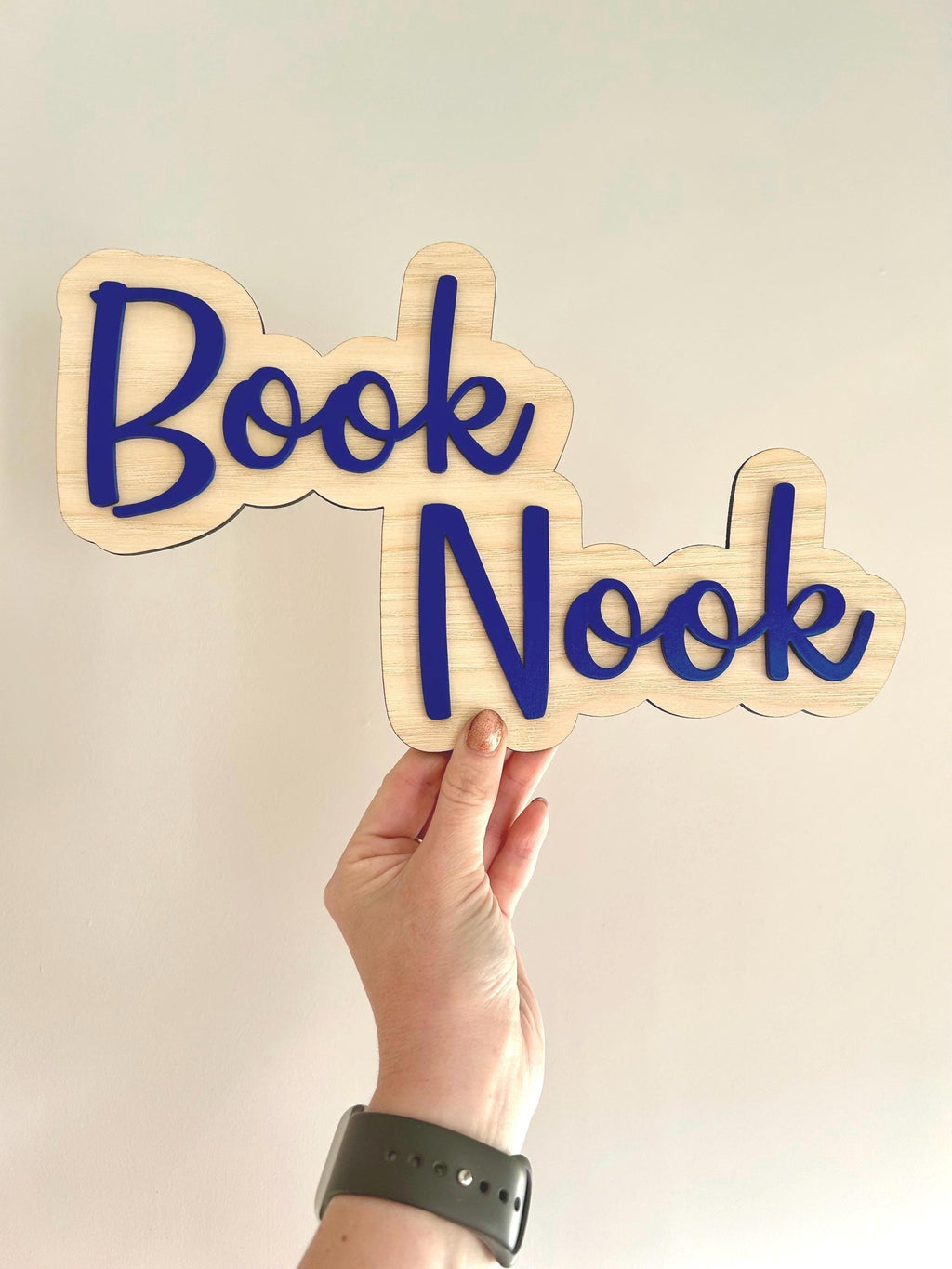 Book Nook Sign - Wooden Sign for Bedroom or School