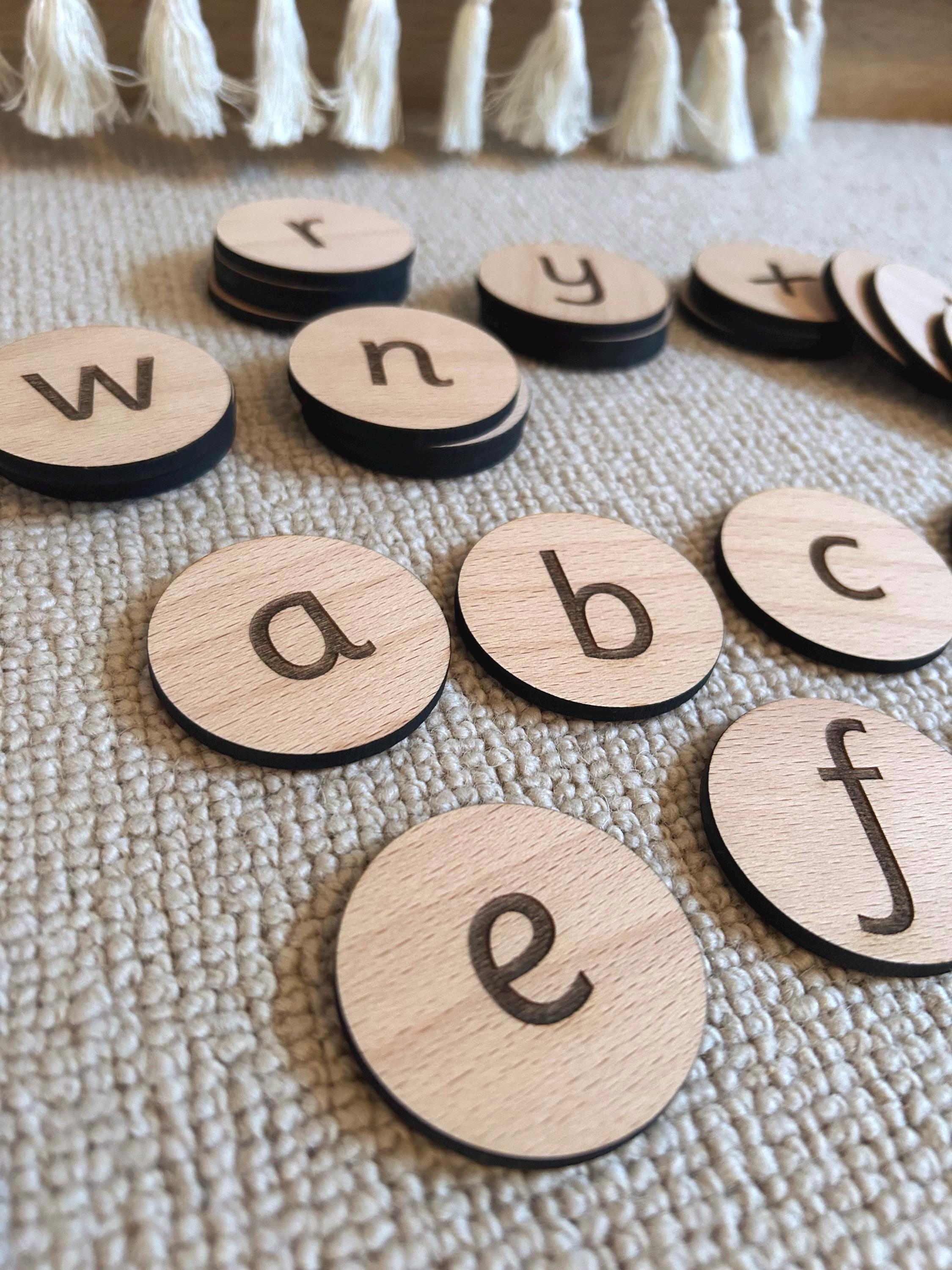 Wooden Alphabet Discs
