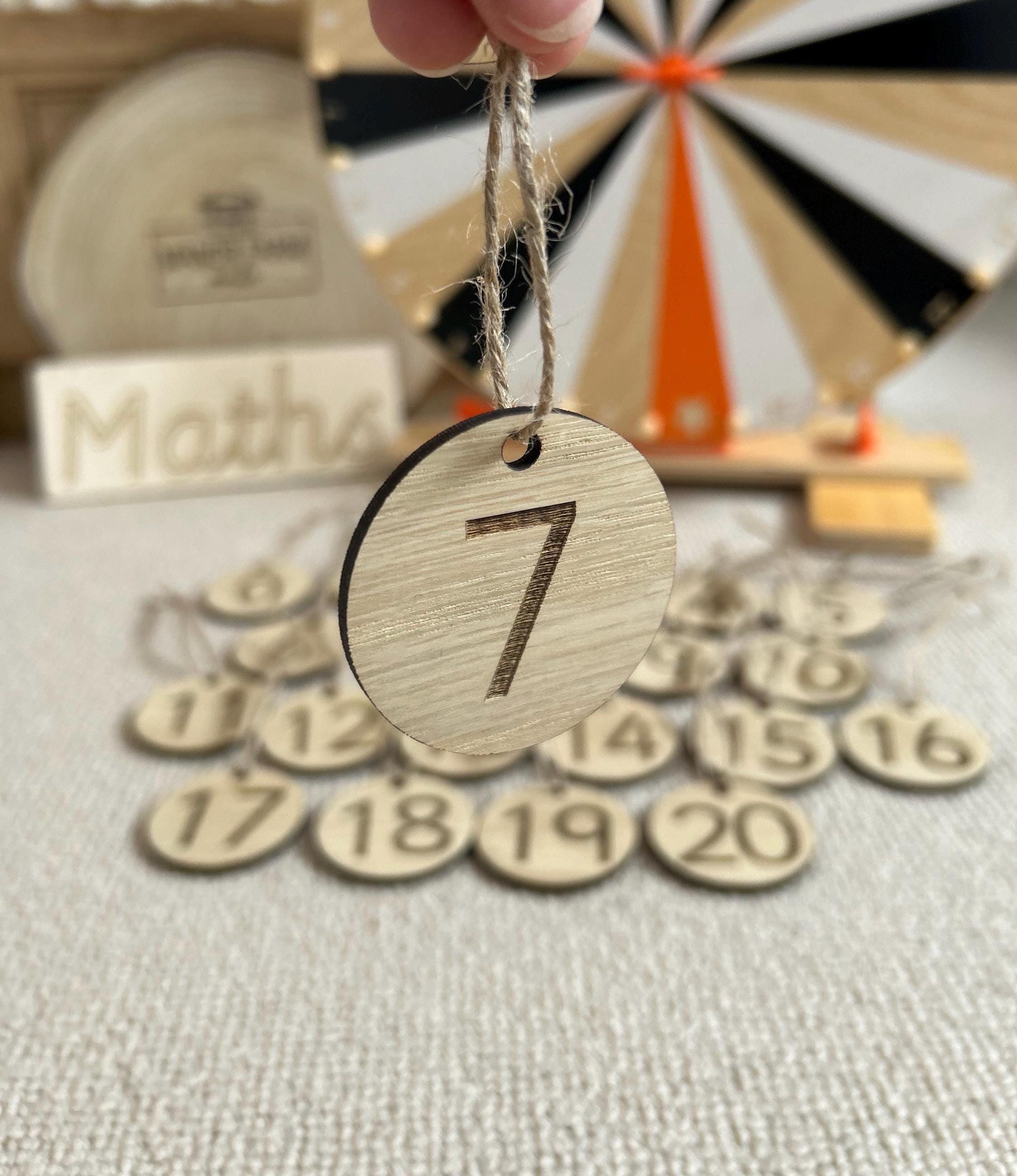 Wooden Number Discs - Numbers to 20