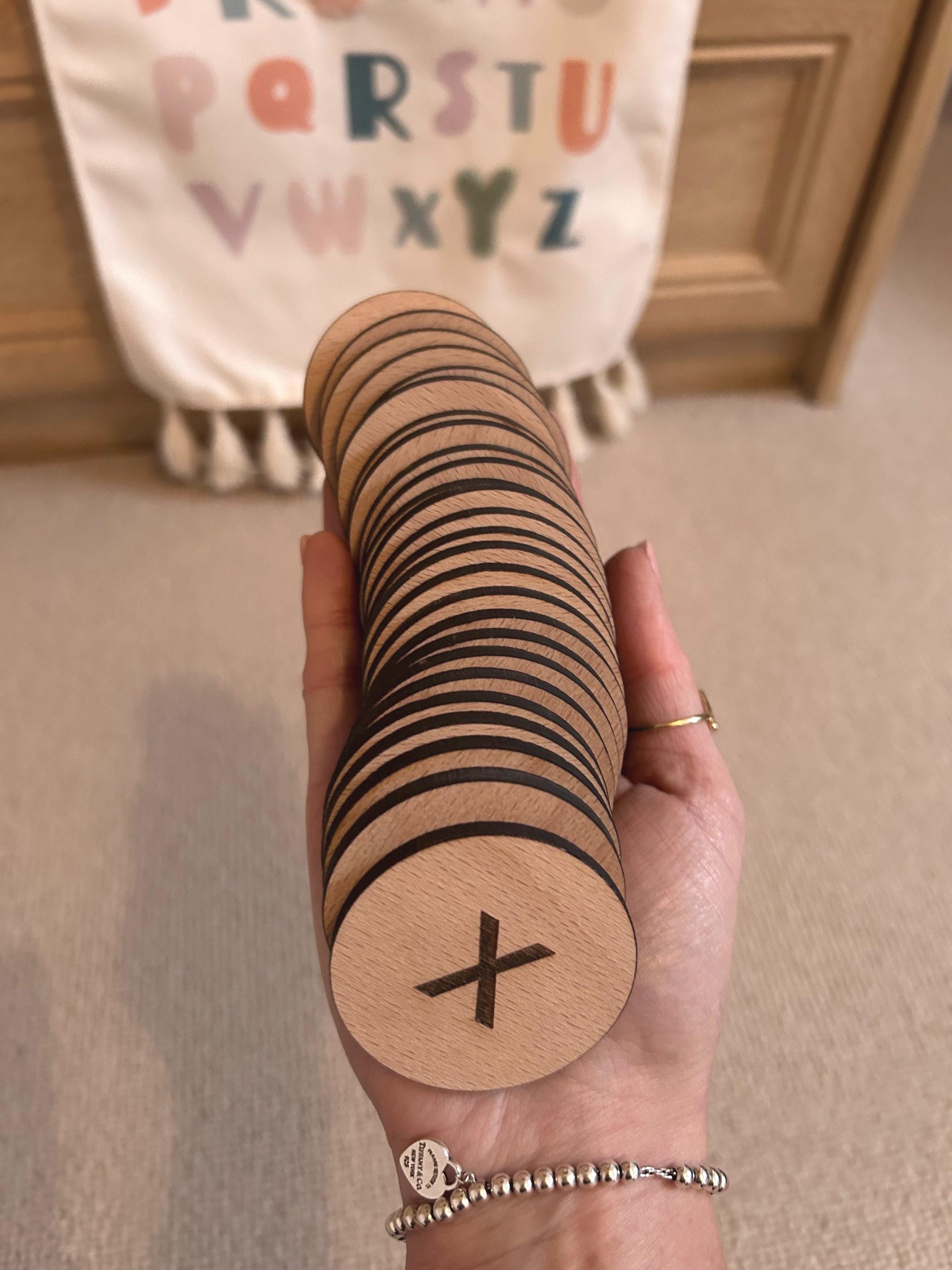 Wooden Alphabet Discs