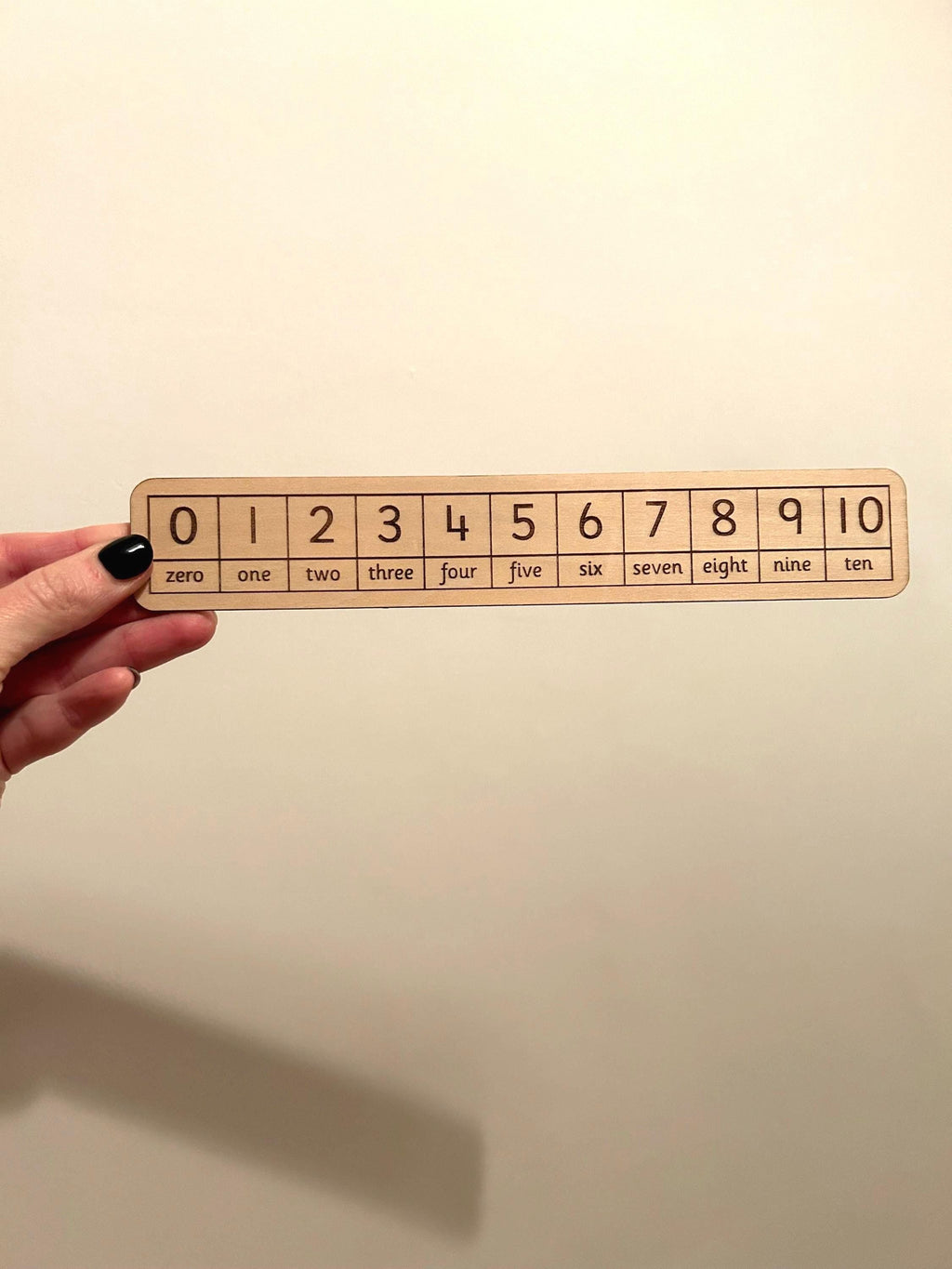 Wooden Number Tracks 0-10: Early Maths Learning, Set of 5