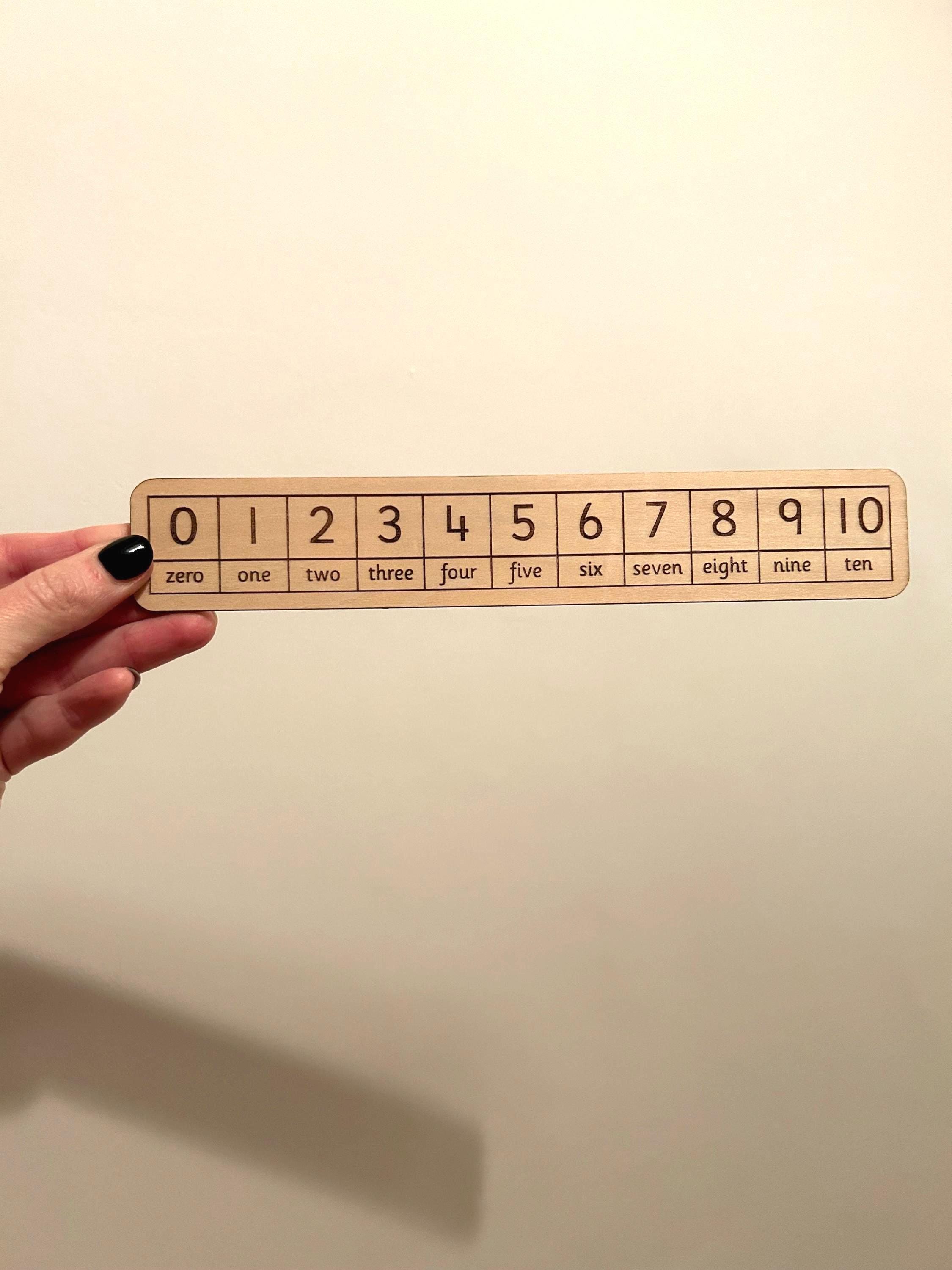 Wooden Number Tracks 0-10: Early Maths Learning, Set of 5