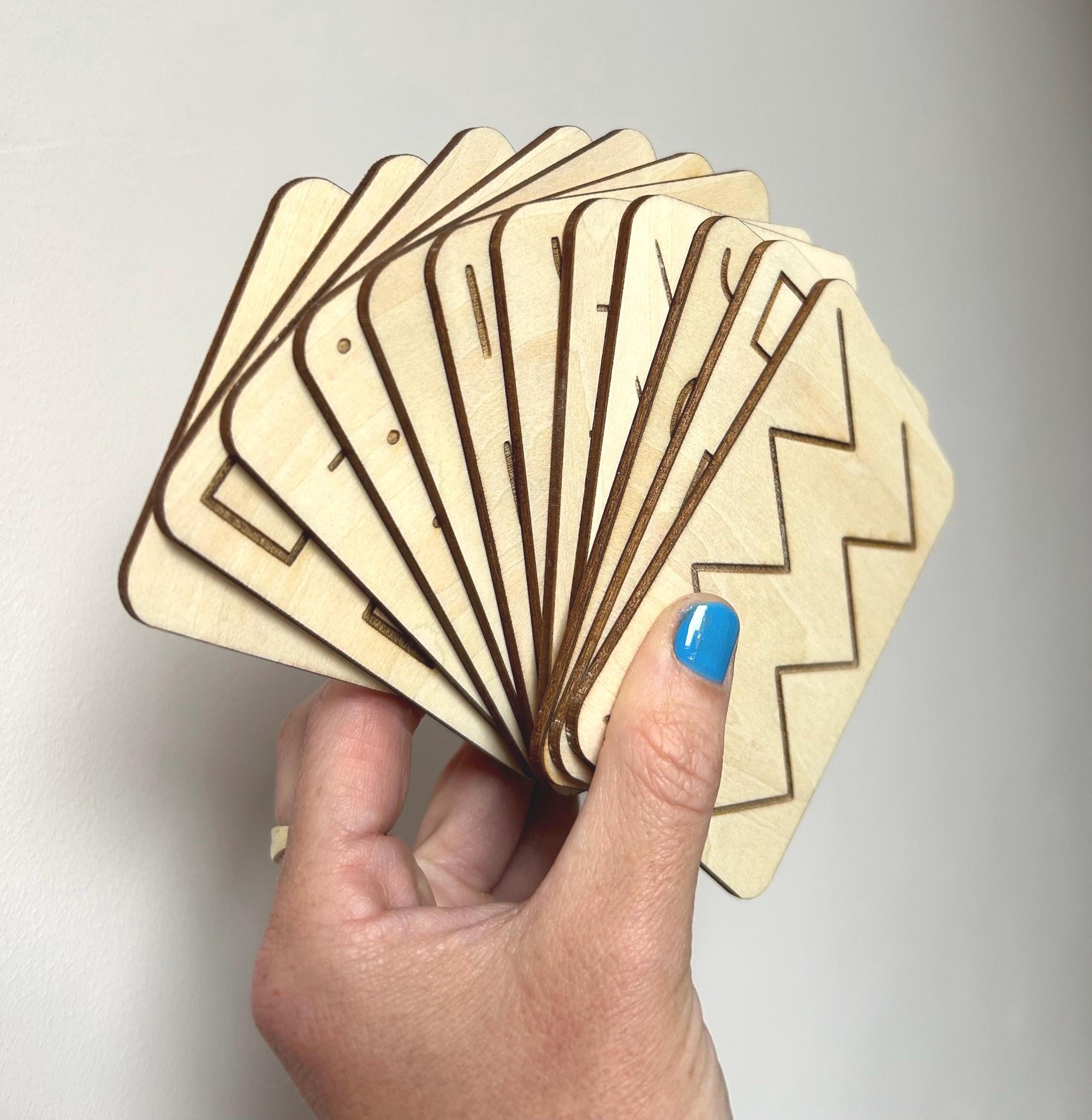 Wooden Mark Making Discs: Early Writing Skills