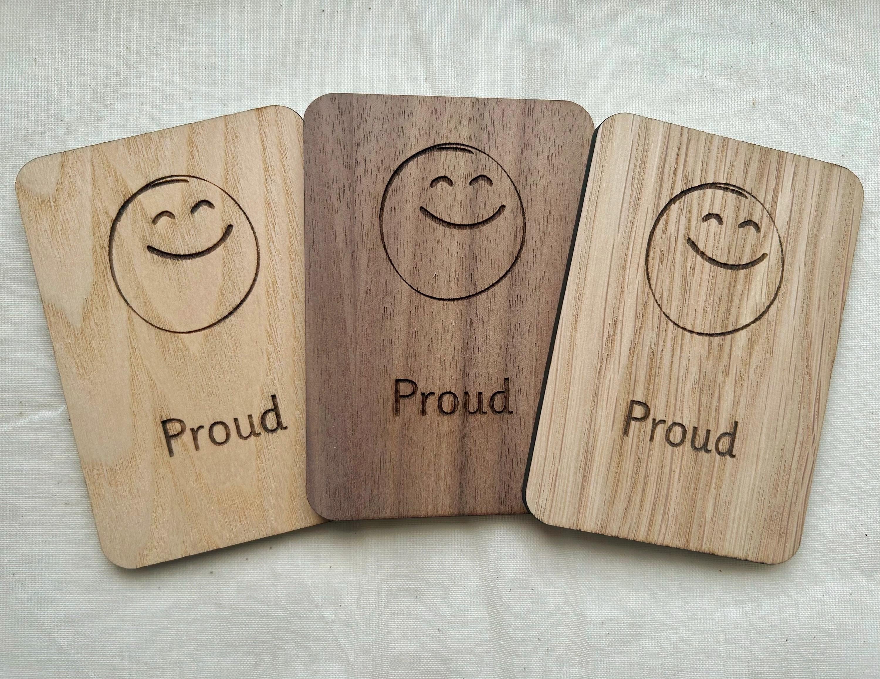Set of 11 Wooden Feelings Flashcards - Emotion Flashcards
