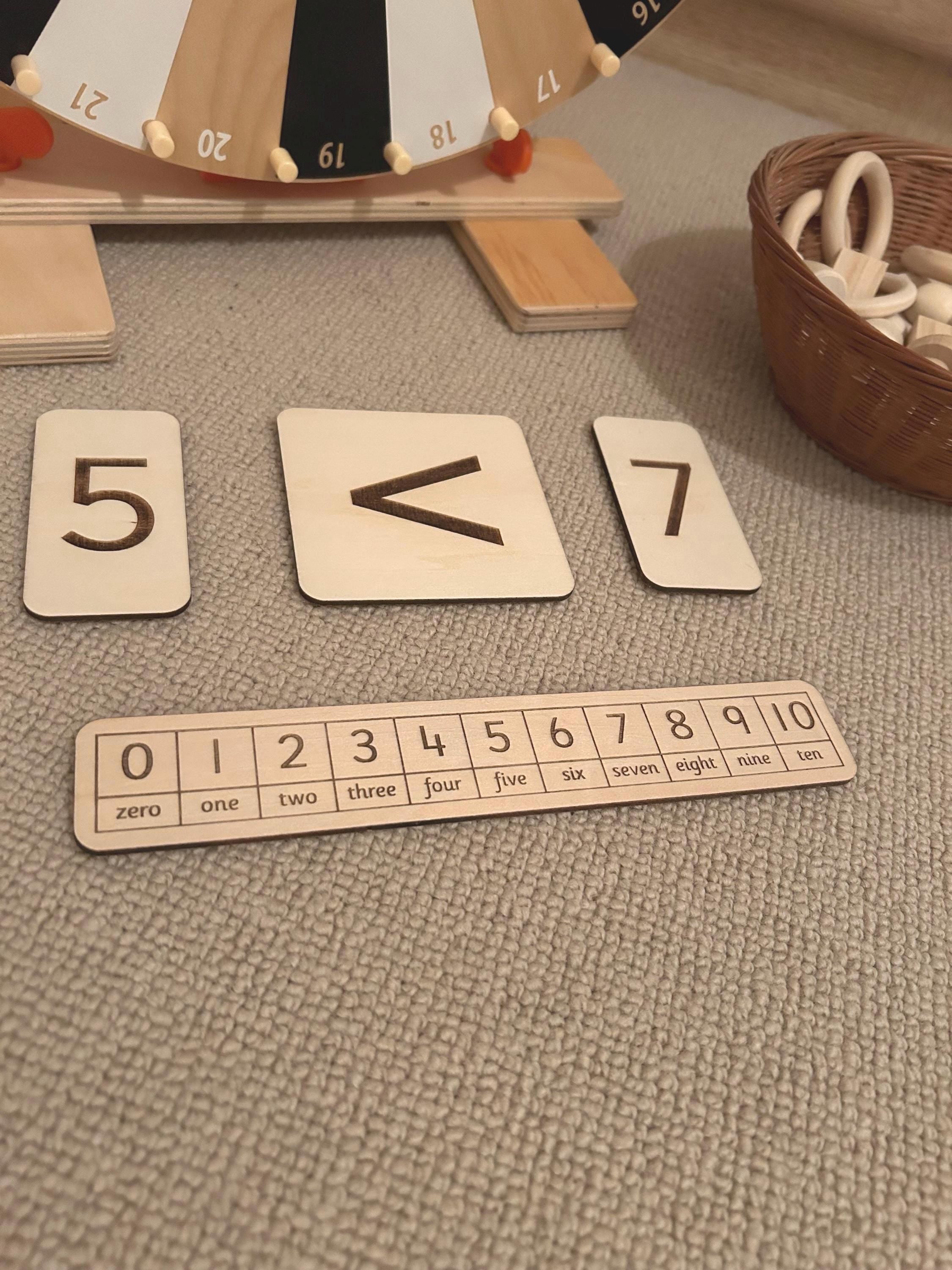 Wooden Number Tracks 0-10: Early Maths Learning, Set of 5