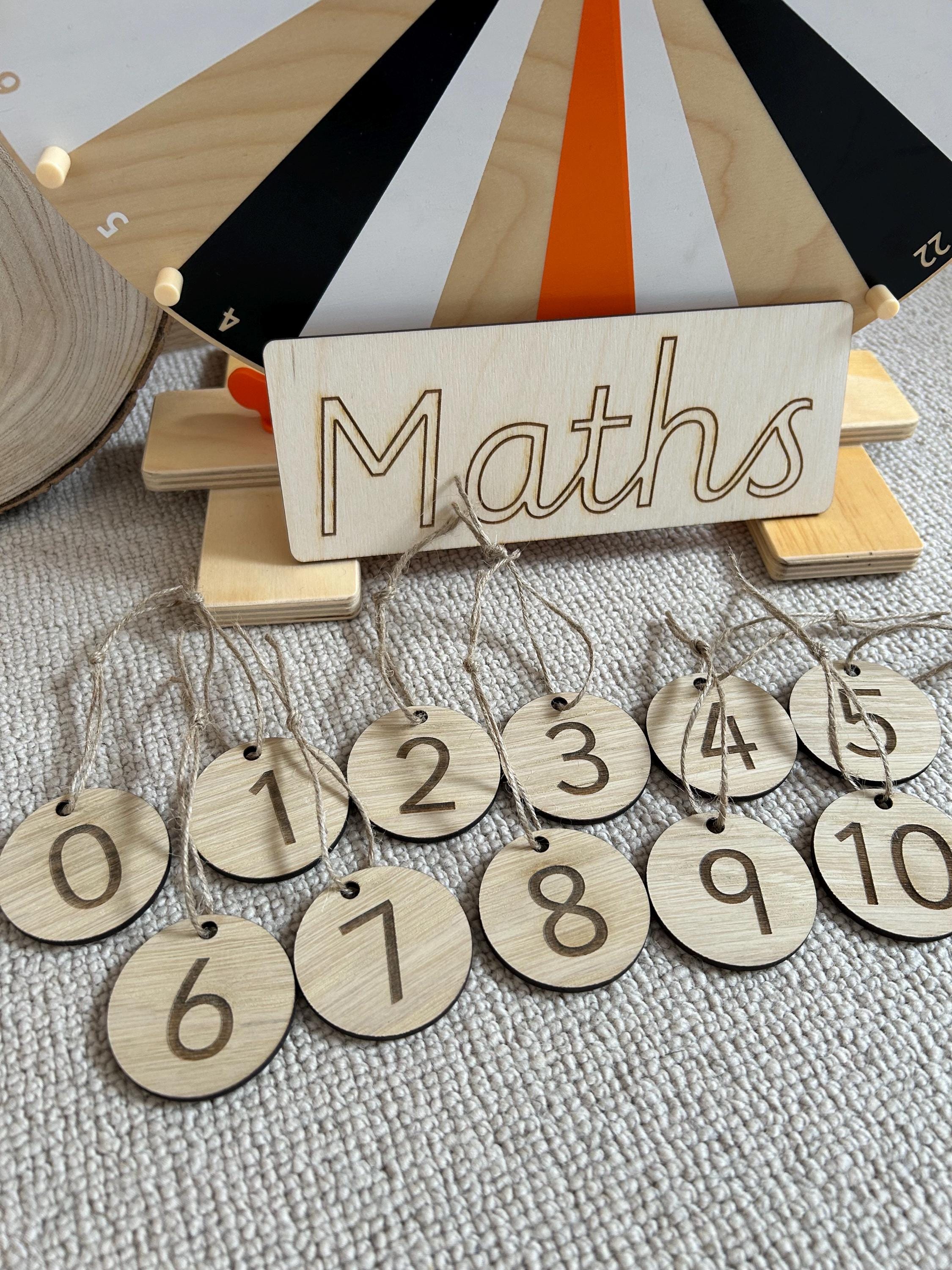 Wooden Number Discs - Numbers to 20
