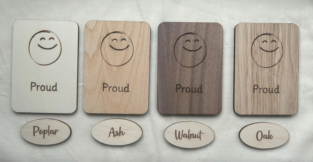 Set of 11 Wooden Feelings Flashcards - Emotion Flashcards