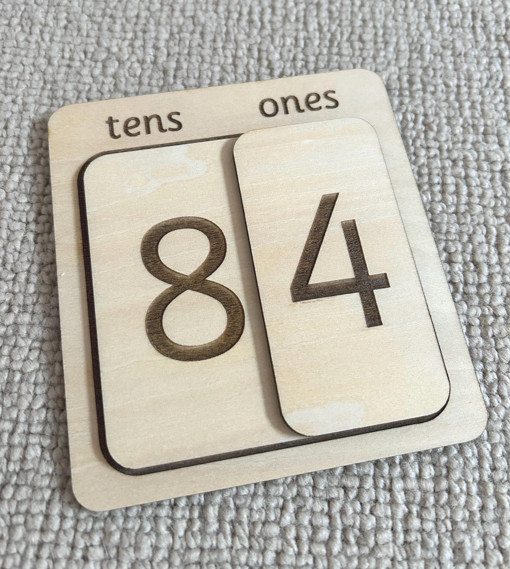Wooden Place Value Set - Wooden Number Cards - Inequality Symbols