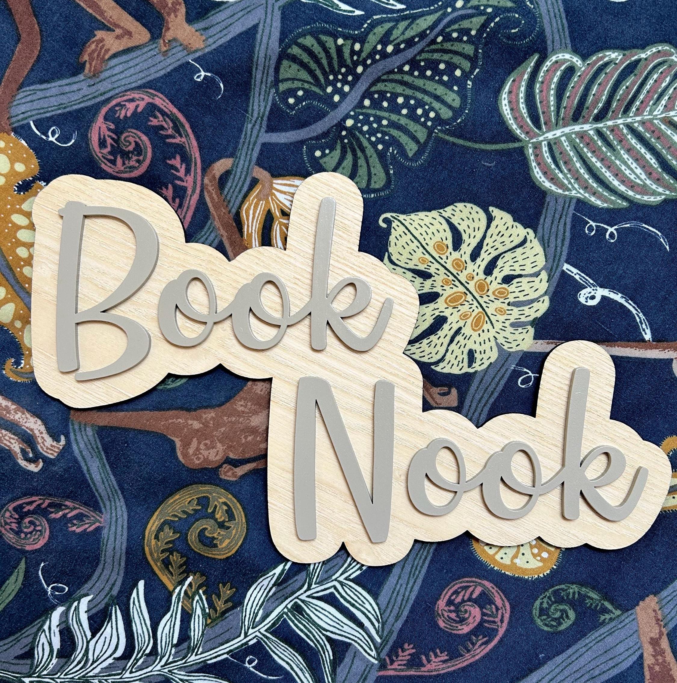 Book Nook Sign - Wooden Sign for Bedroom or School