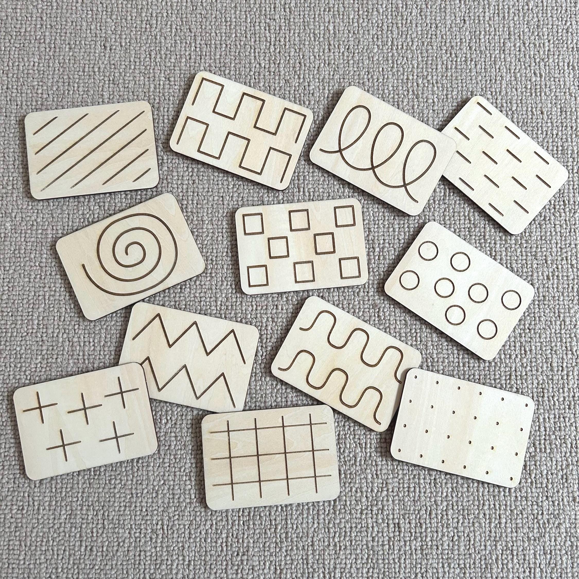 Wooden Mark Making Discs: Early Writing Skills