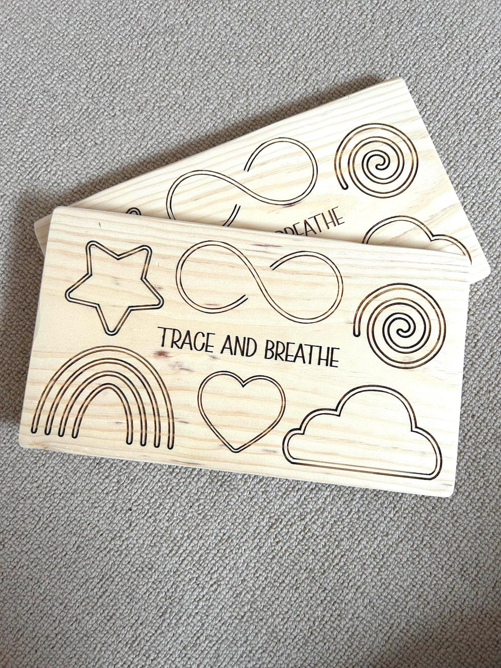 Wooden Mindfulness Breathing Board: Finger Tracing, Calm Corner