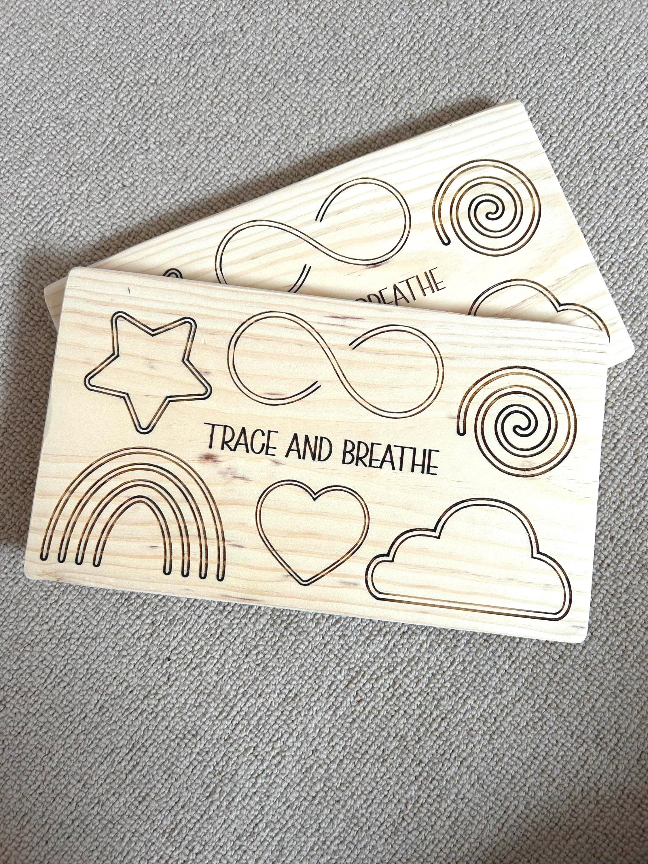 Wooden Mindfulness Breathing Board: Finger Tracing, Calm Corner