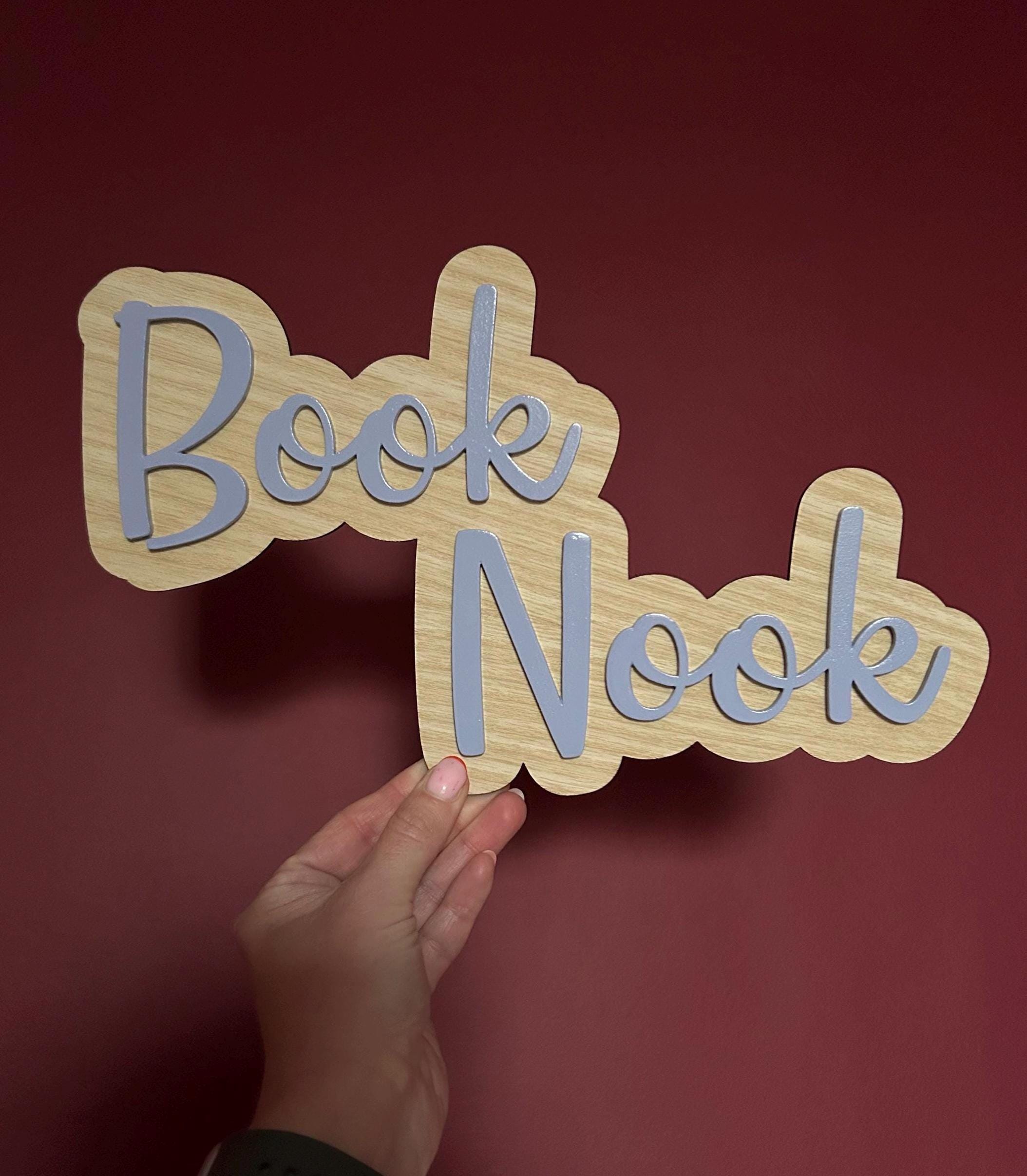 Book Nook Sign - Wooden Sign for Bedroom or School
