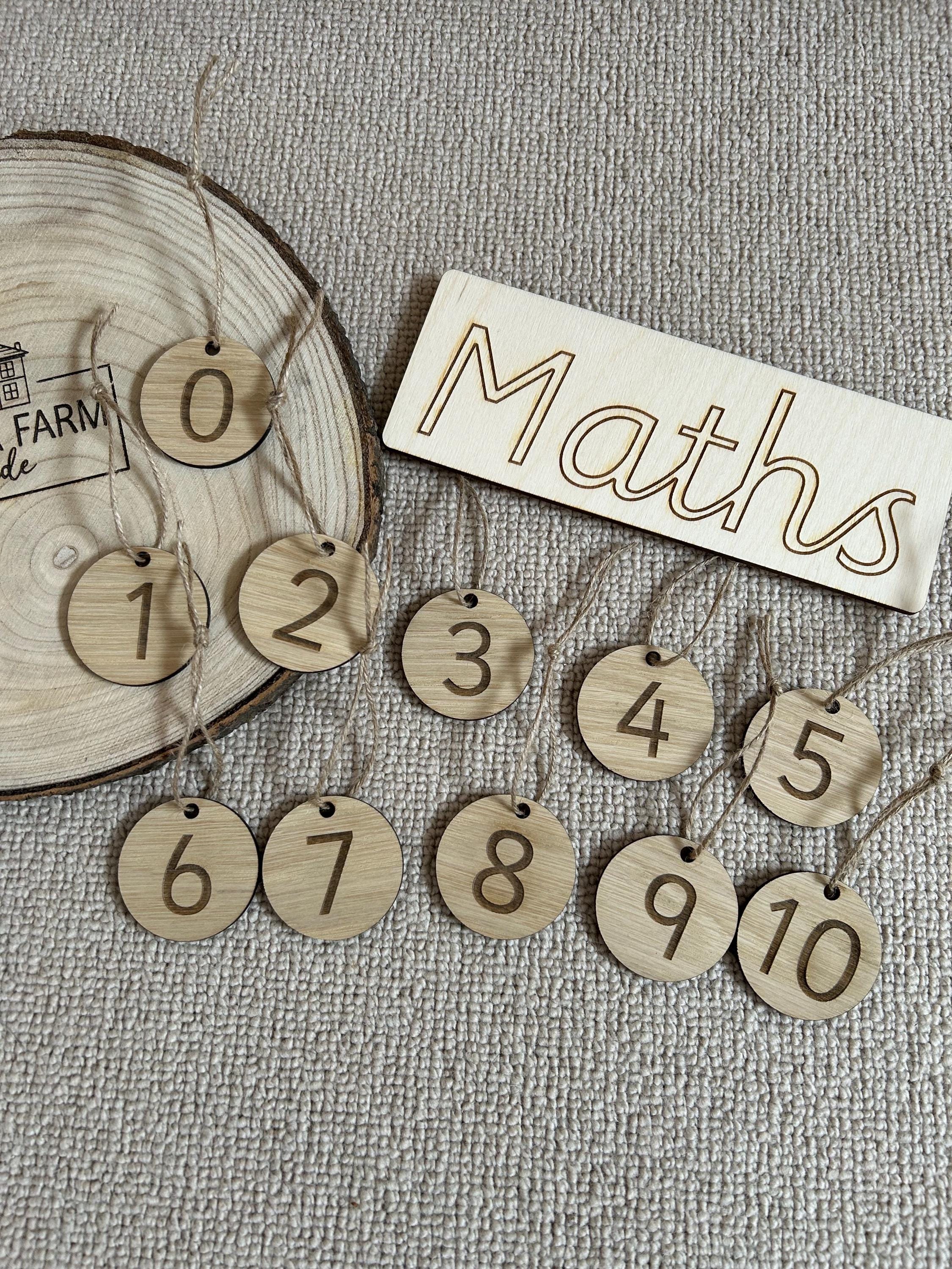 Wooden Number Discs - Numbers to 20
